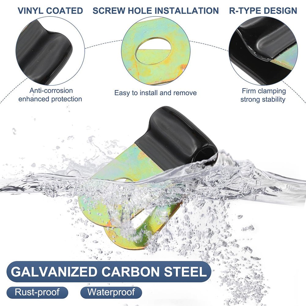 Unlined P Clips 4mm - 50mm Hose Conduit Tubing Cable Holder Insulating hose clamp - HomeDIYer