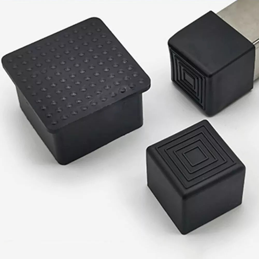 Square Chair Leg Caps Anti - Slip Rubber Chair Tips Table Chair Floor Protectors - HomeDIYer