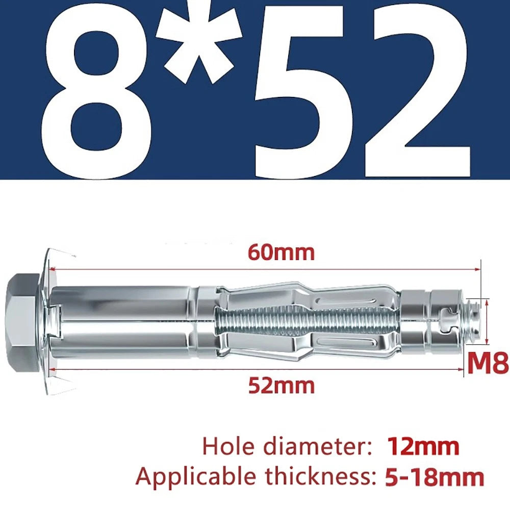 M4–M8 Metal Drywall Expansion Bolts | Hollow Wall Anchors for Plasterboard & Drywall