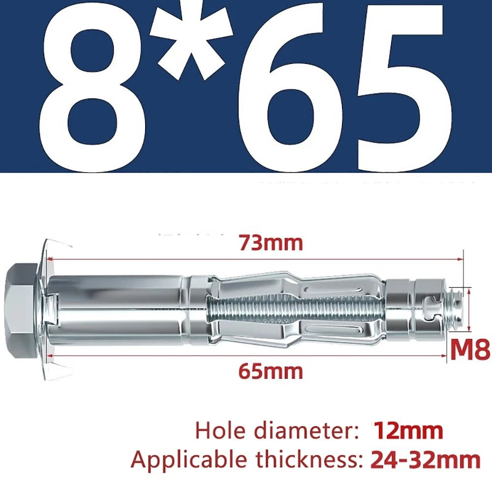 M4–M8 Metal Drywall Expansion Bolts | Hollow Wall Anchors for Plasterboard & Drywall