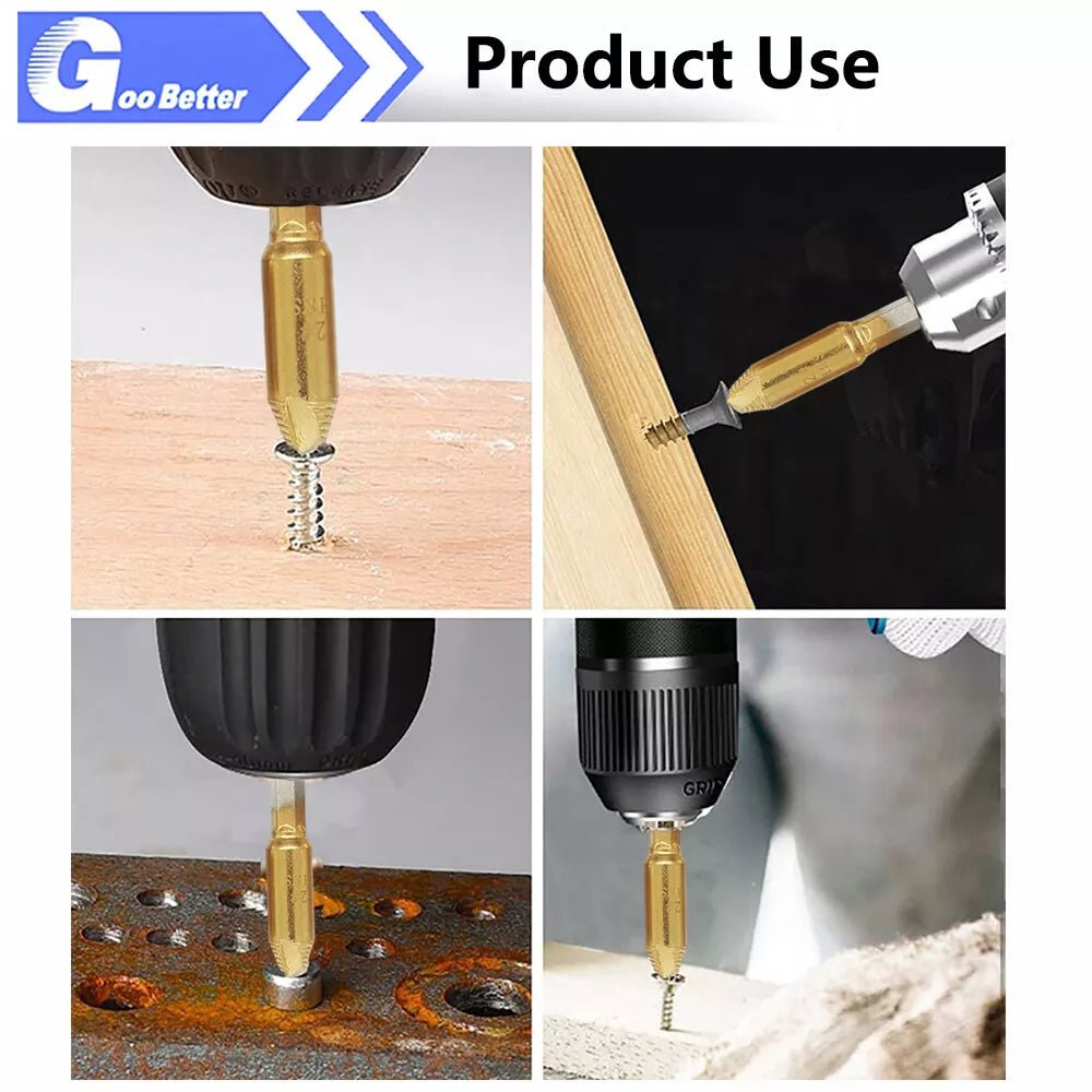 5PCS Damaged / Stripped Screw Extractor Set Bolt Broken Remover Tool Drill Bits - HomeDIYer