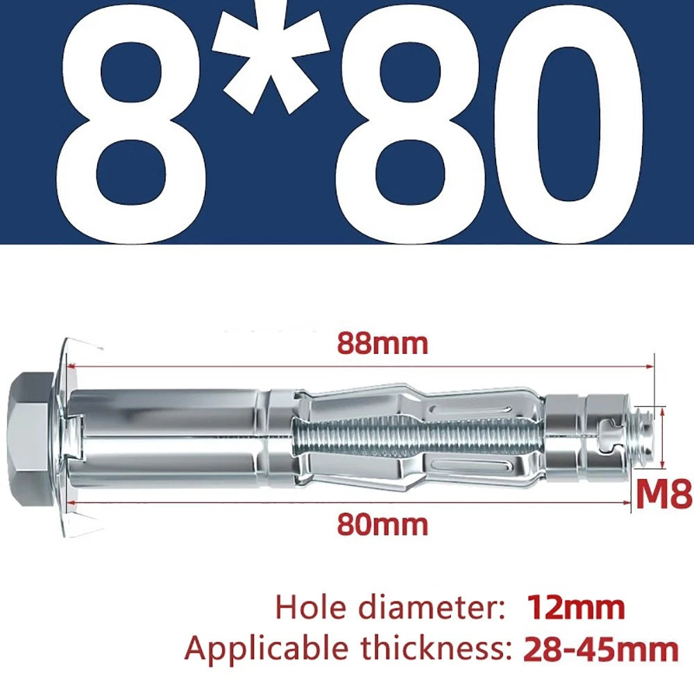 M4–M8 Metal Drywall Expansion Bolts | Hollow Wall Anchors for Plasterboard & Drywall