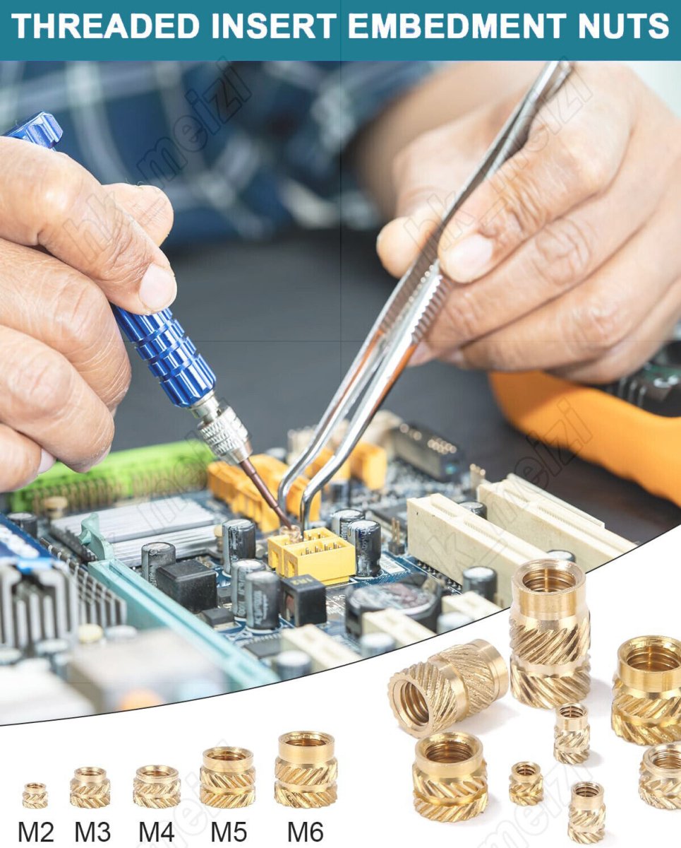 Thread insert Press - in nut Fusion nut M2 M2.5 M3 M4 M5 M6 Set 3D printing - HomeDIYer