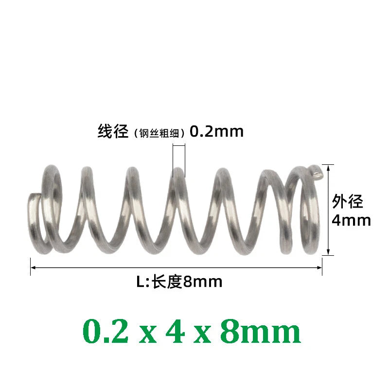 Compression Spring 0.2-0.5mm Wire Diameter Pressure Small Spring Stainless Steel