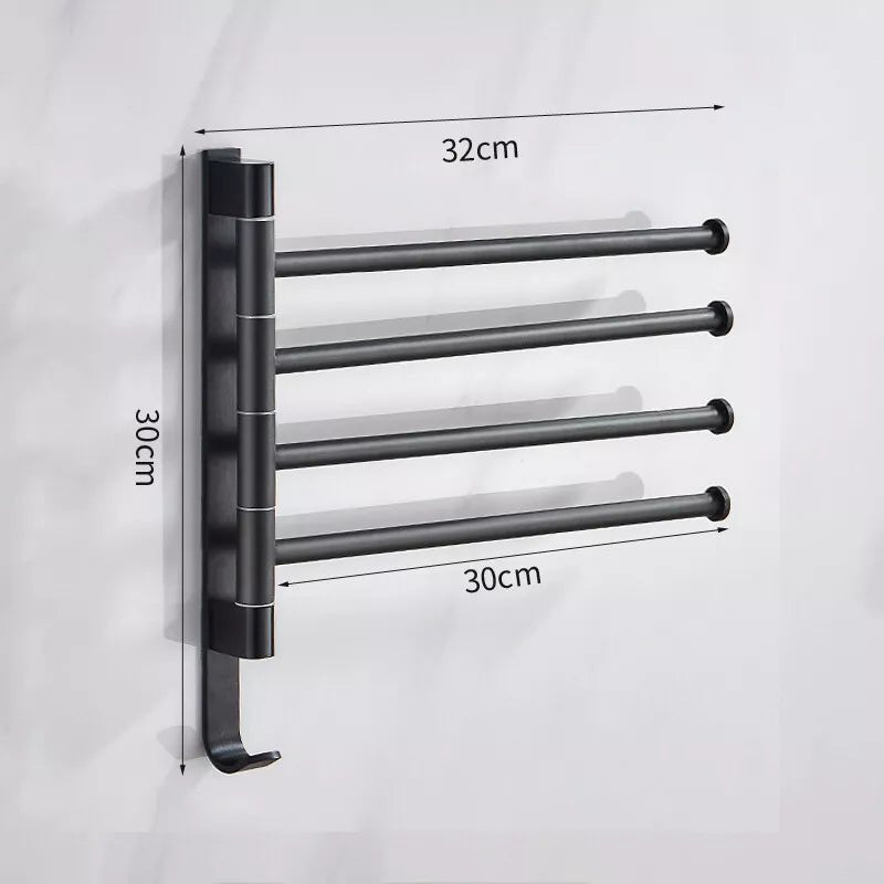 Drehbarer Handtuchhalter ohne Bohren f¨¹r Wandmontage 4 Armen Handtuchhalter - HomeDIYer