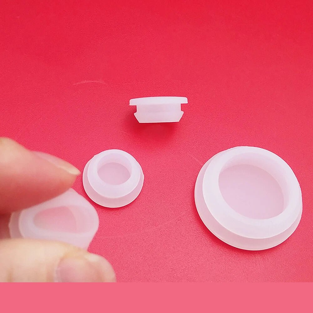 Transparent Snap - On Hole Plug Silicone Rubber Blanking Seal Bung Pipe 2.5mm - 30mm - HomeDIYer