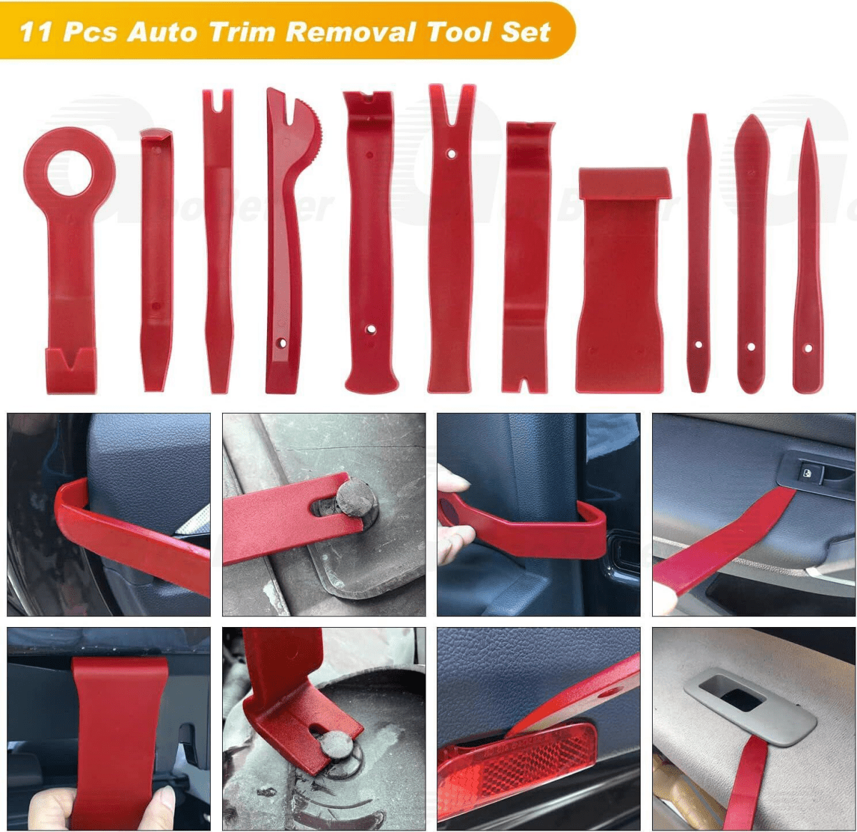 19pcs Car Trim Removal Tool Kit Radio Hand Pry Panel Door Interior Clip Plastic - HomeDIYer
