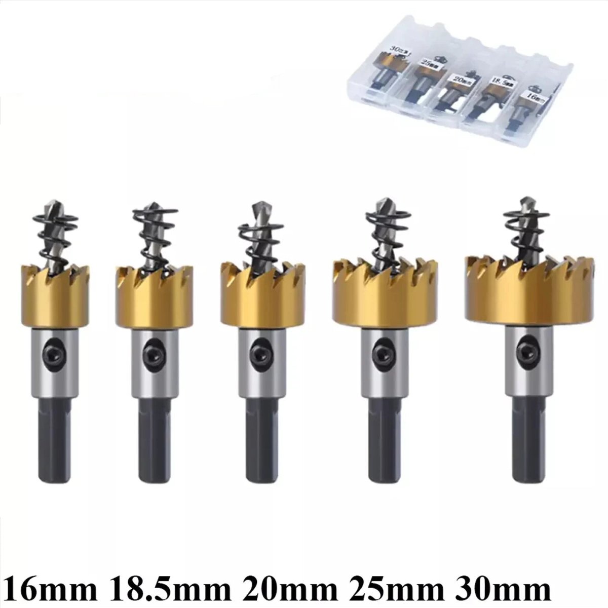 5Pcs Hole Saw Tooth HSS Stainless Steel Drill Bit Set Cutter Tool For Metal Wood - HomeDIYer