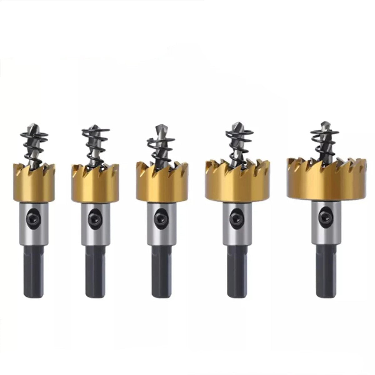 5Pcs Hole Saw Tooth HSS Stainless Steel Drill Bit Set Cutter Tool For Metal Wood - HomeDIYer