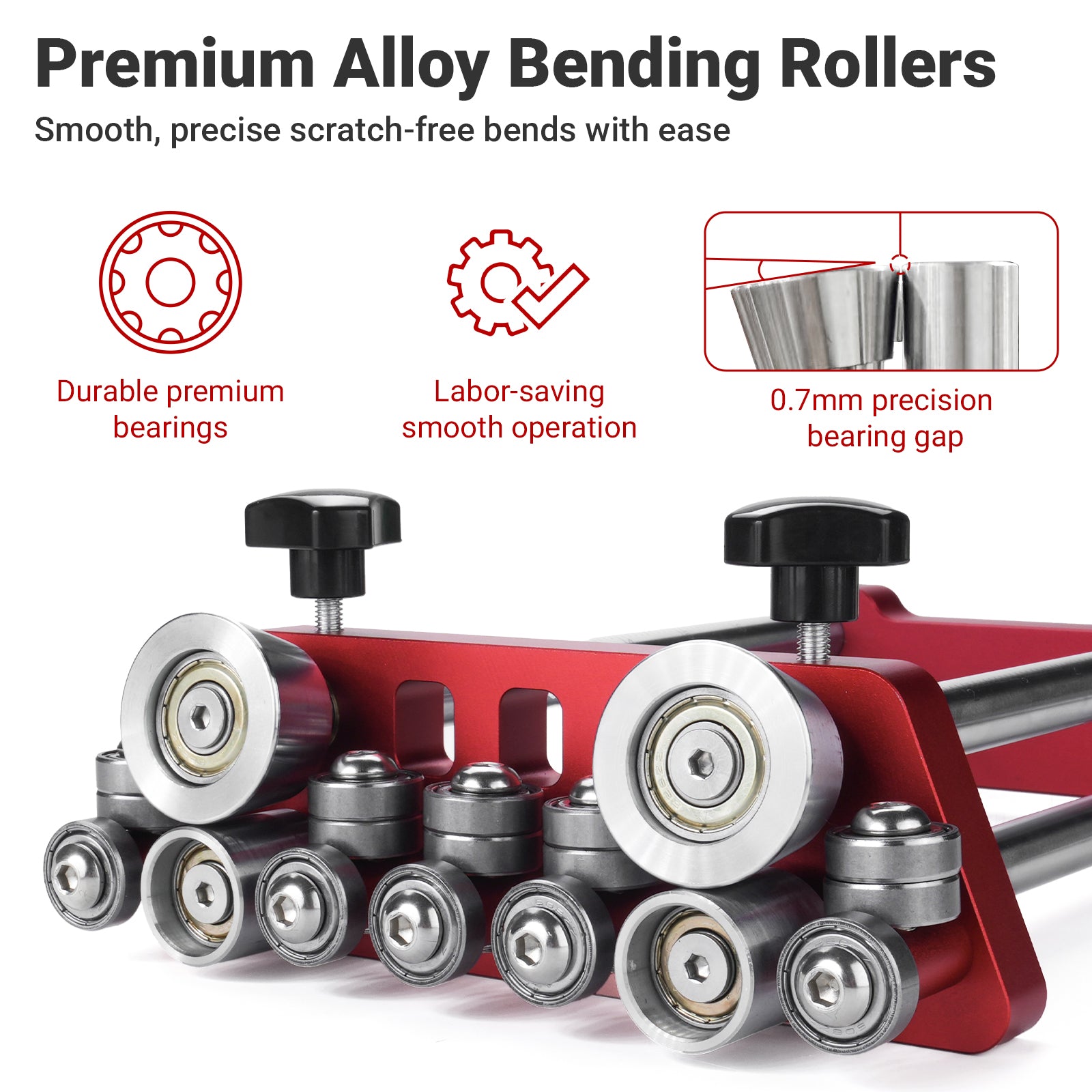 Sheet Metal Roller 2-Station Bender for 0.1–1mm Metal Sheets, 0–100° Adjustable