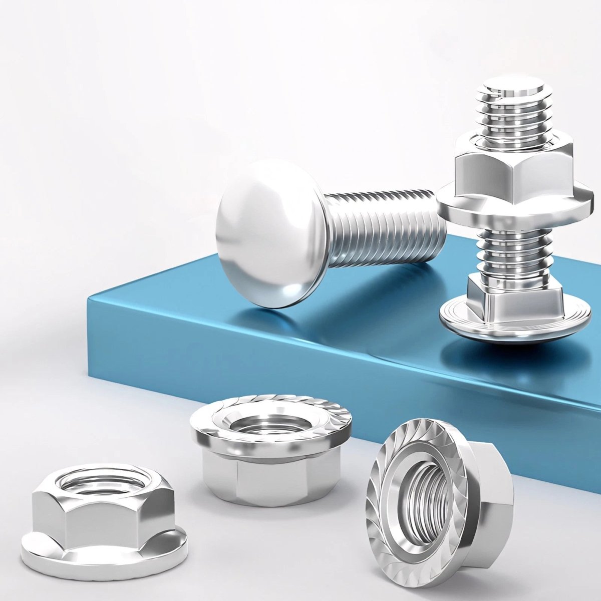 M5–M12 Carriage Bolts with Nuts | Cup Square Domed Head | 201 Stainless Steel - HomeDIYer