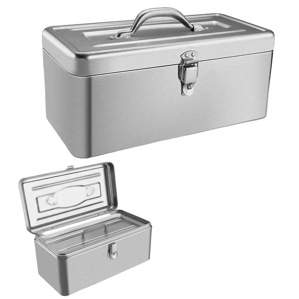 Stainless steel tool box household set industrial grade multi-function car hardware portable electrician storage box