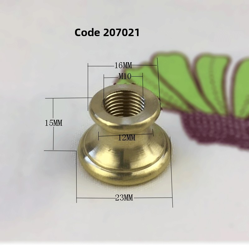 Solid Brass M10 I‑Connector with T‑Washer – 208 Brass Lamp Hardware for Pendant Lights & Fixtures