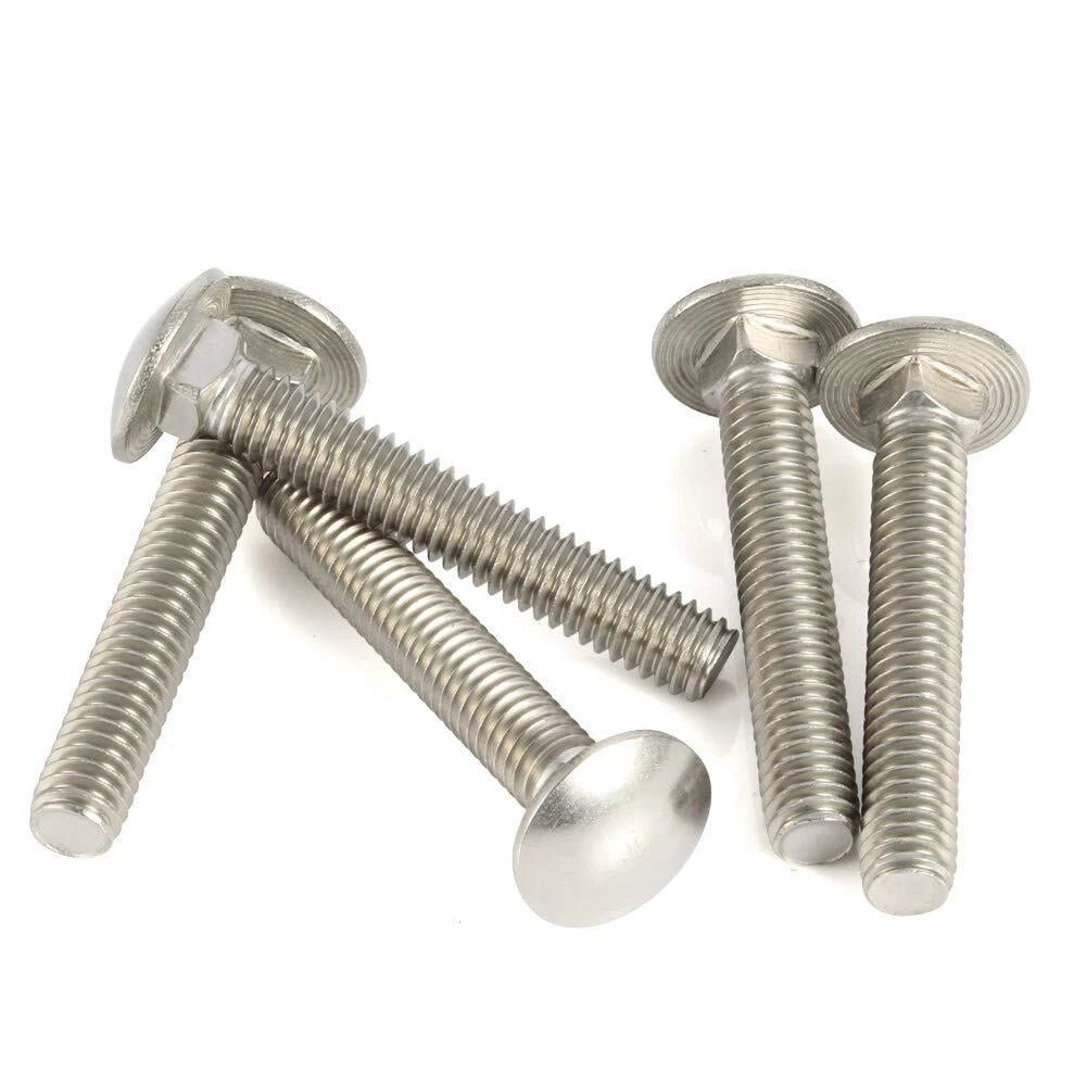 M8 M10 M12 Carriage Bolts, 304 Stainless Steel Round Head Square Neck Screws - HomeDIYer