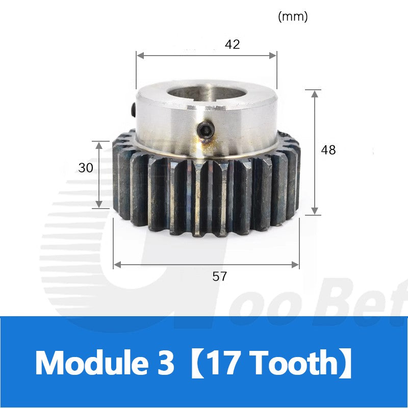 Spur Gear C45 Steel Mod 3 with Hub 12-40 Tooth Motor Pinion Hardened 8-40mm Bore