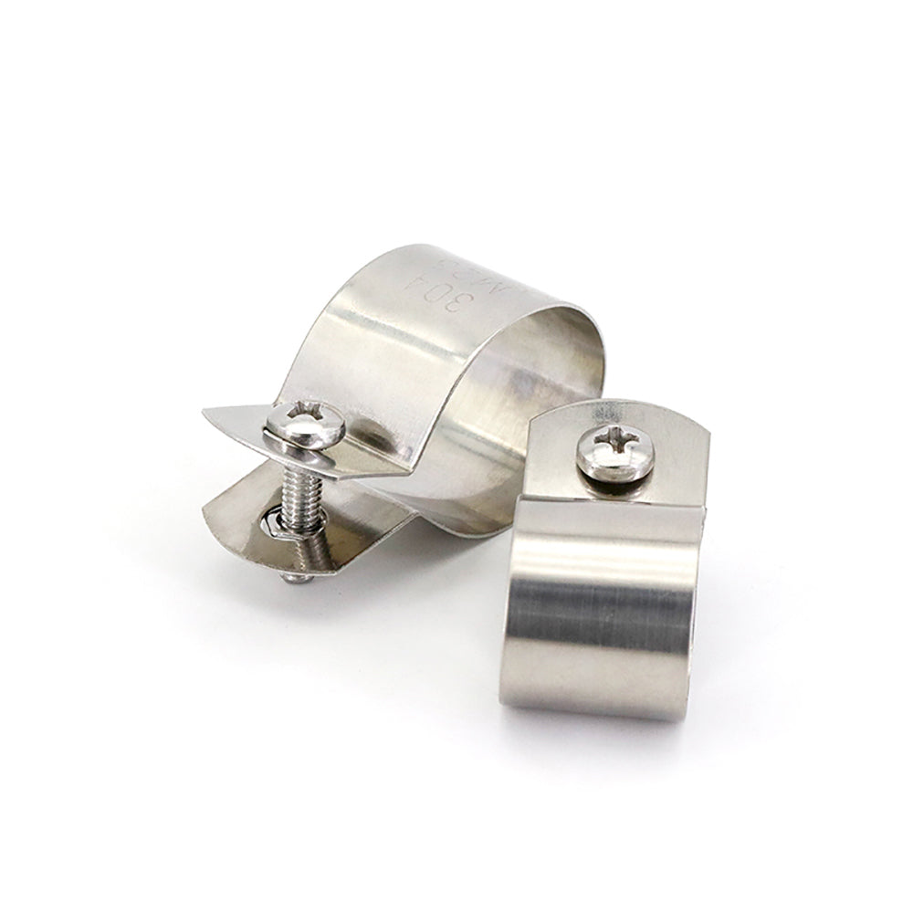 304 stainless steel M25 U-bolt hose clamp (with locknut) suitable for securing pipes from 10mm to 115mm, including water, electrical, and gas pipes. | HomeDIYer
