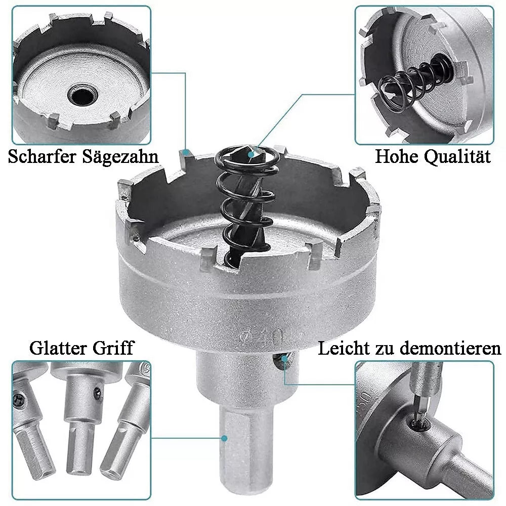 Hole saw Carbide carbide drill bit Circle cutter for stainless steel 16 - 50 mm drill bit - HomeDIYer