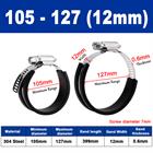 18mm - 311mm Rubber Lined Jubilee Clips Cable Mounting Hose Water Pipe Clamp Stainless Steel - HomeDIYer