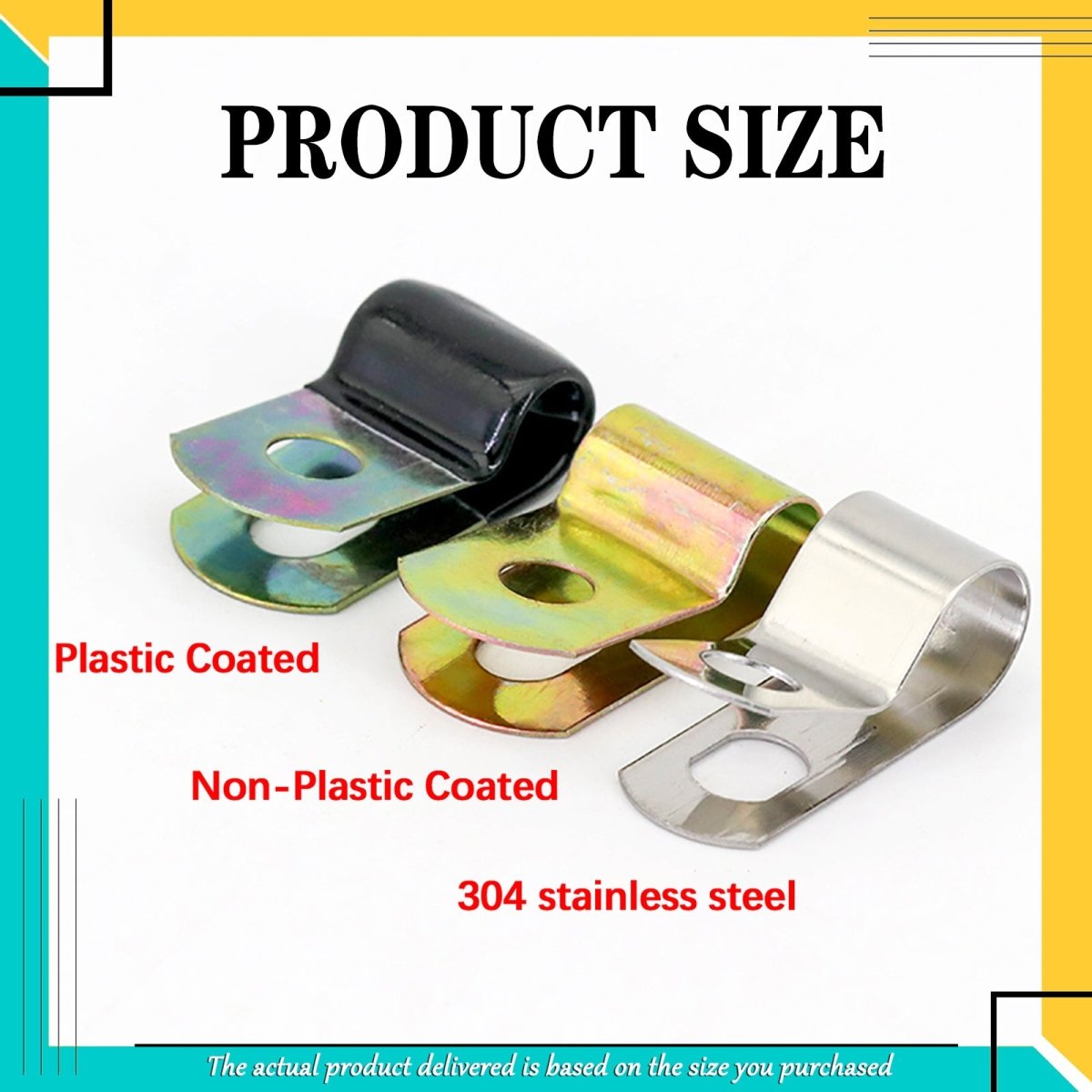 Unlined P Clips 4mm - 50mm Hose Conduit Tubing Cable Holder Insulating hose clamp - HomeDIYer