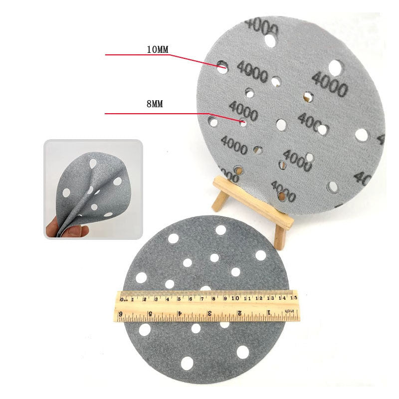 150mm Wet and Dry Sanding Discs 6 inch Sandpaper Hook and Loop Pads 17 Hole