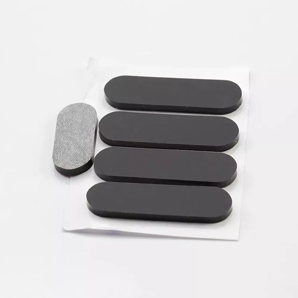 10Pcs Oval Rubber Pads Floor Protection Black Sticky Back Self Adhesive Furniture Feet - HomeDIYer