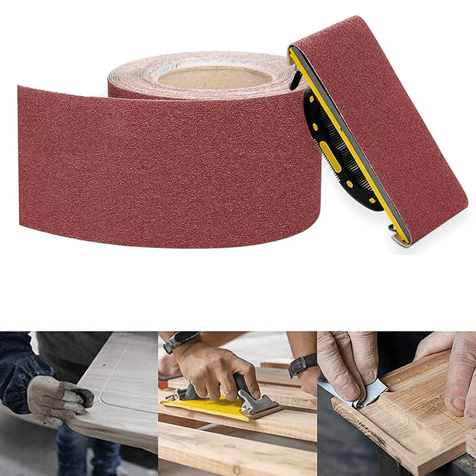 5m 100 Grit Aluminiumoxid Schleifrolle APolierschleifpapier Schleifmittel