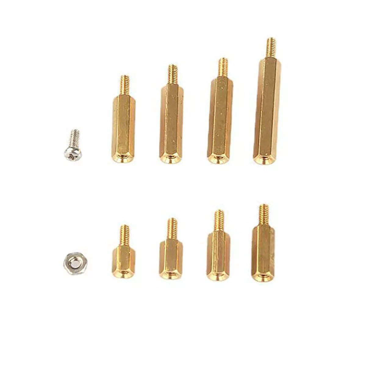 240 Pcs Male Female Brass PCB Spacer Standoff Screw Nut Assortment Threaded 2.5 - HomeDIYer
