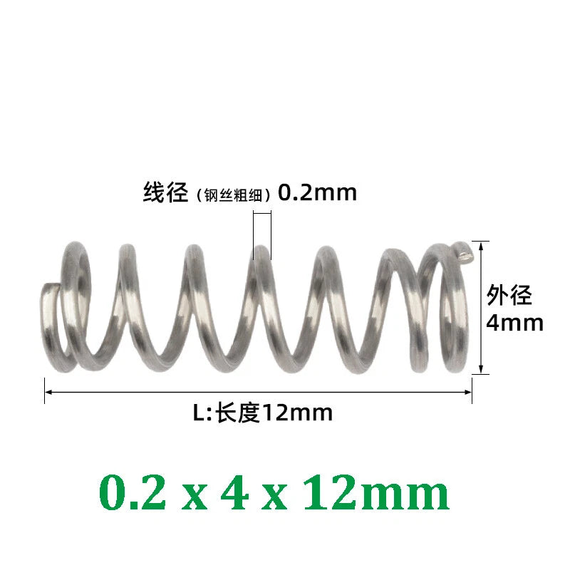 Compression Spring 0.2-0.5mm Wire Diameter Pressure Small Spring Stainless Steel