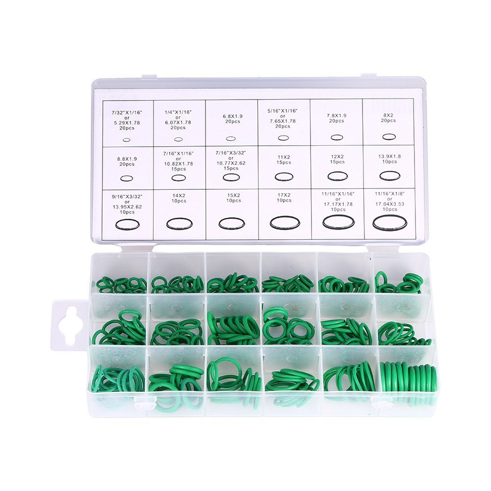 270 × Green Rubber O - ring Seal Sealing Rings Nitrile Washer Rubber Set Kit Box - HomeDIYer