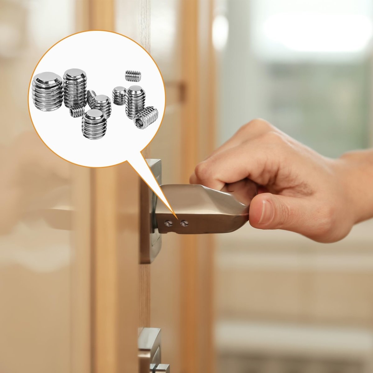 Set Screw Assortment Kit (250 Pcs) - Metric Sizes M3, M4, M5, M6, M8 - 304 Stainless Steel Cupped & Hex Head Screws - Perfect for Door Knobs, Home Repair, Furniture, and More! - HomeDIYer