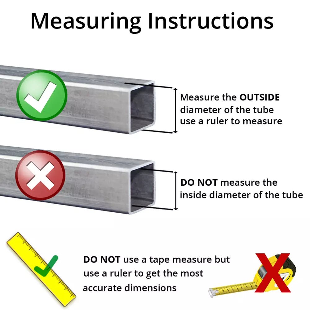 Furniture Tube Inserts Caps Domed End Stoppers for Table Chair Legs Black Square - HomeDIYer