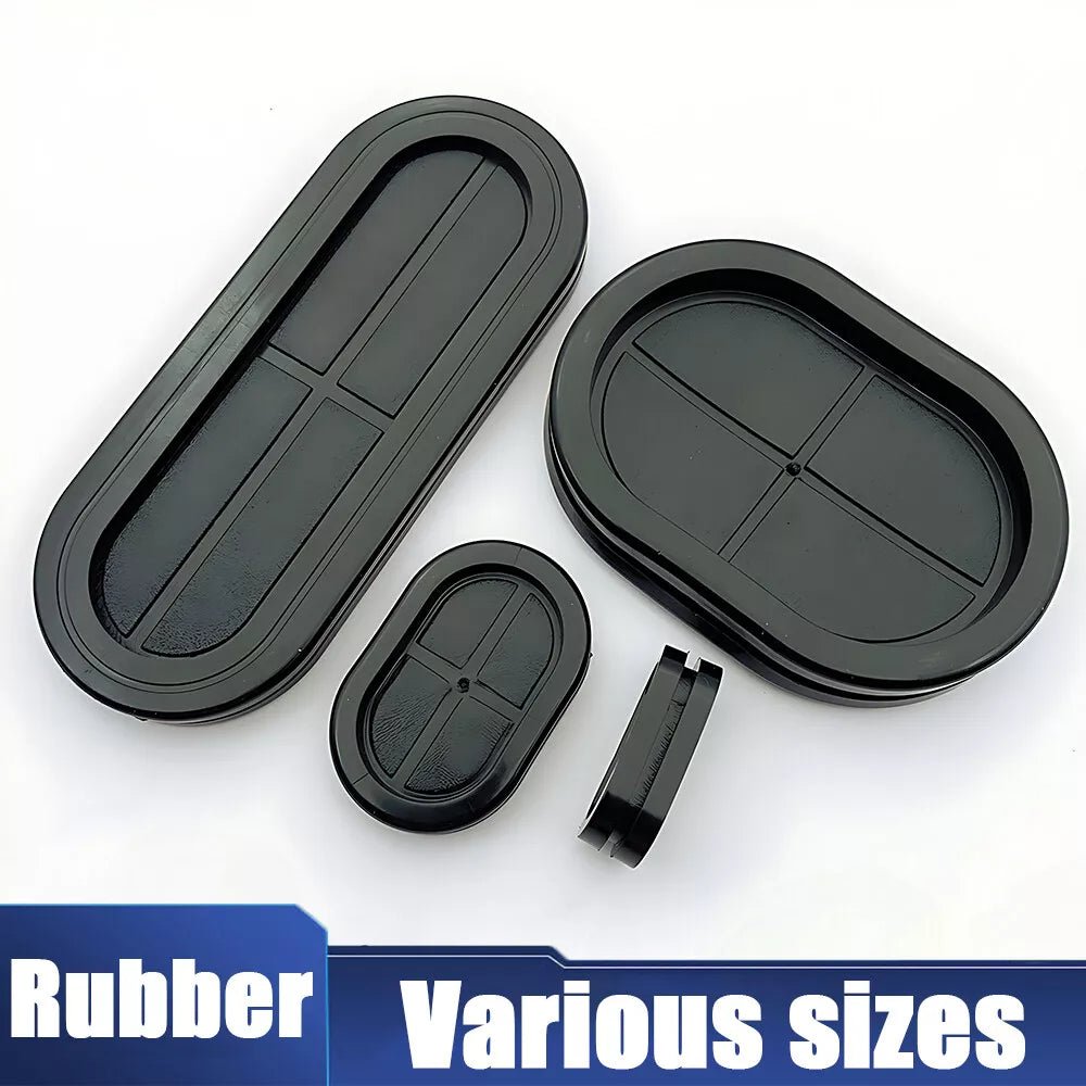 Oval Blanking Blind Rubber Wiring Grommet Dual Sided Closed Cable Hole Plug Bung - HomeDIYer