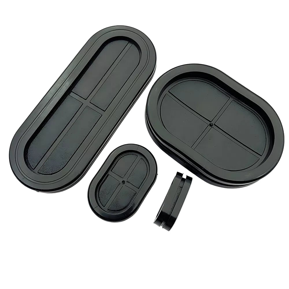 Oval Blanking Blind Rubber Wiring Grommet Dual Sided Closed Cable Hole Plug Bung - HomeDIYer