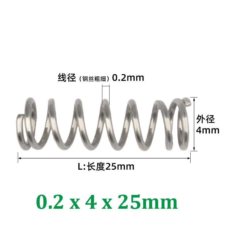 Compression Spring 0.2-0.5mm Wire Diameter Pressure Small Spring Stainless Steel