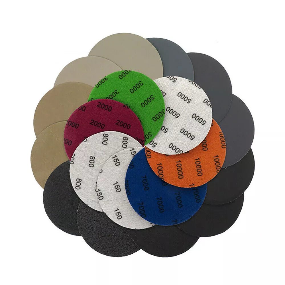 125mm 5" Wet and Dry Sanding Discs Pads Sandpaper Orbital Hook and Loop Grit - HomeDIYer