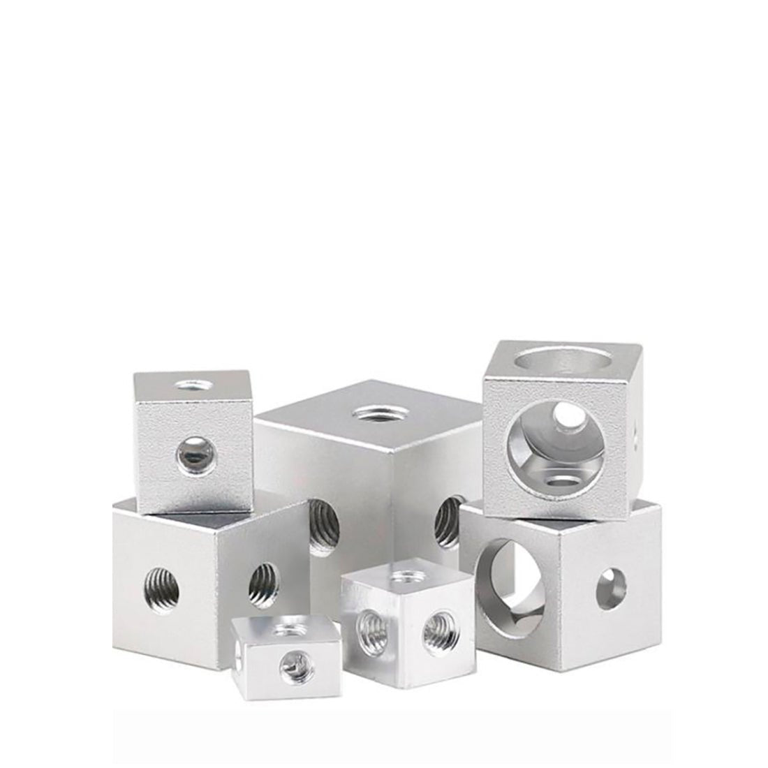 M3 M4 M5 M6 M8/10 Cube Connector Aluminium Fixing Bracket Square Spacer Standoff - HomeDIYer