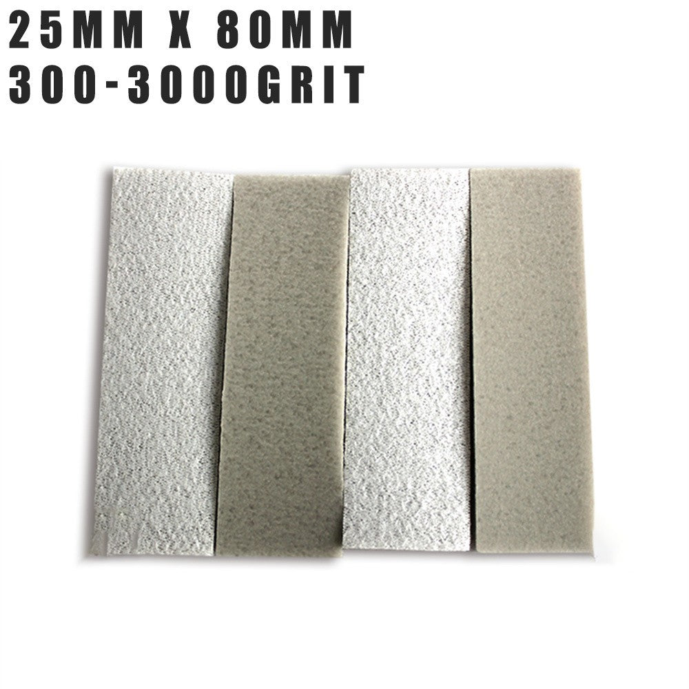 25x80mm Wet Dry Spong Sanding 300-3000 Grit Hook Loop Sandpaper Polishing Block
