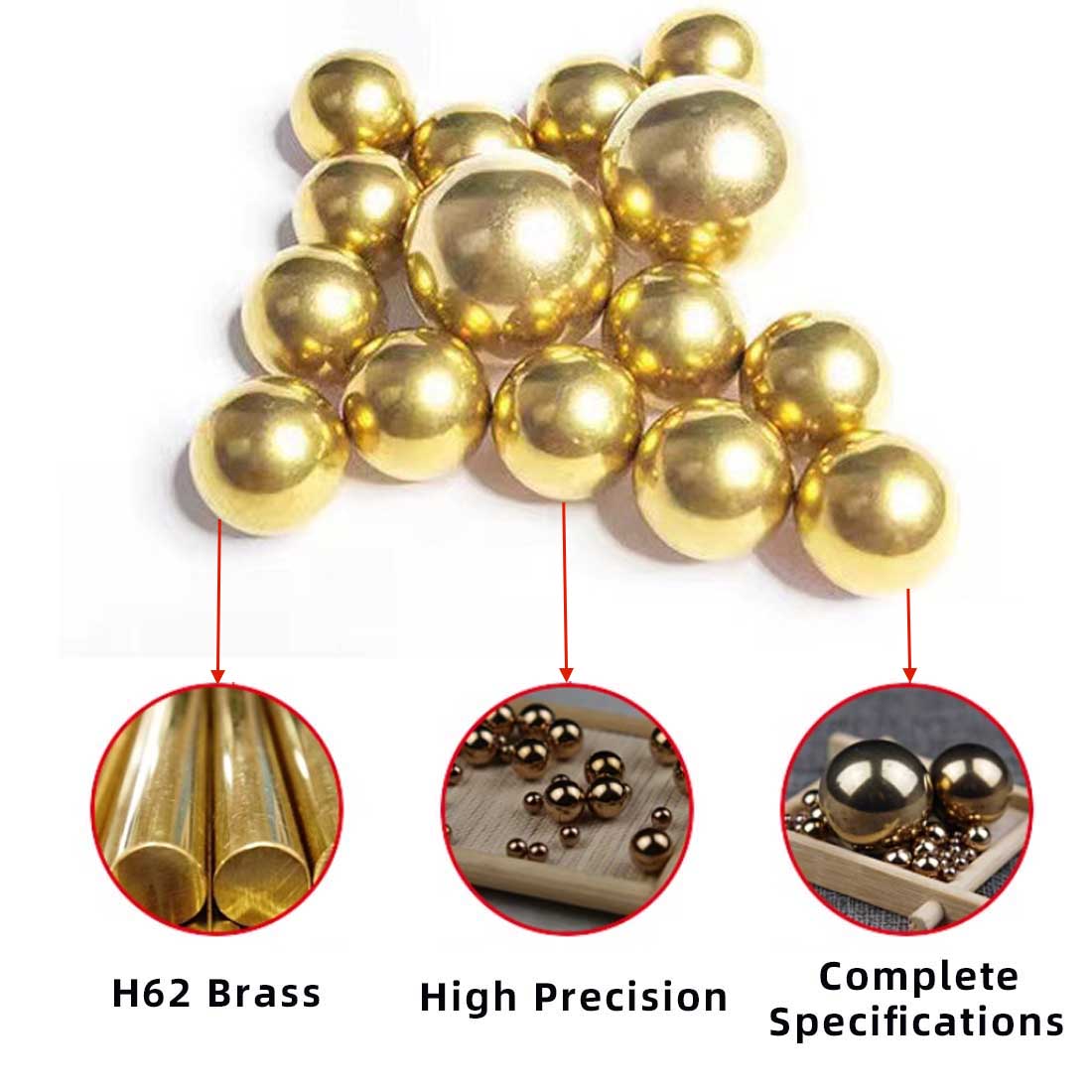 0.9mm-5mm Copper Ball Solid Brass Industrial Precision Bearing Used for Valve