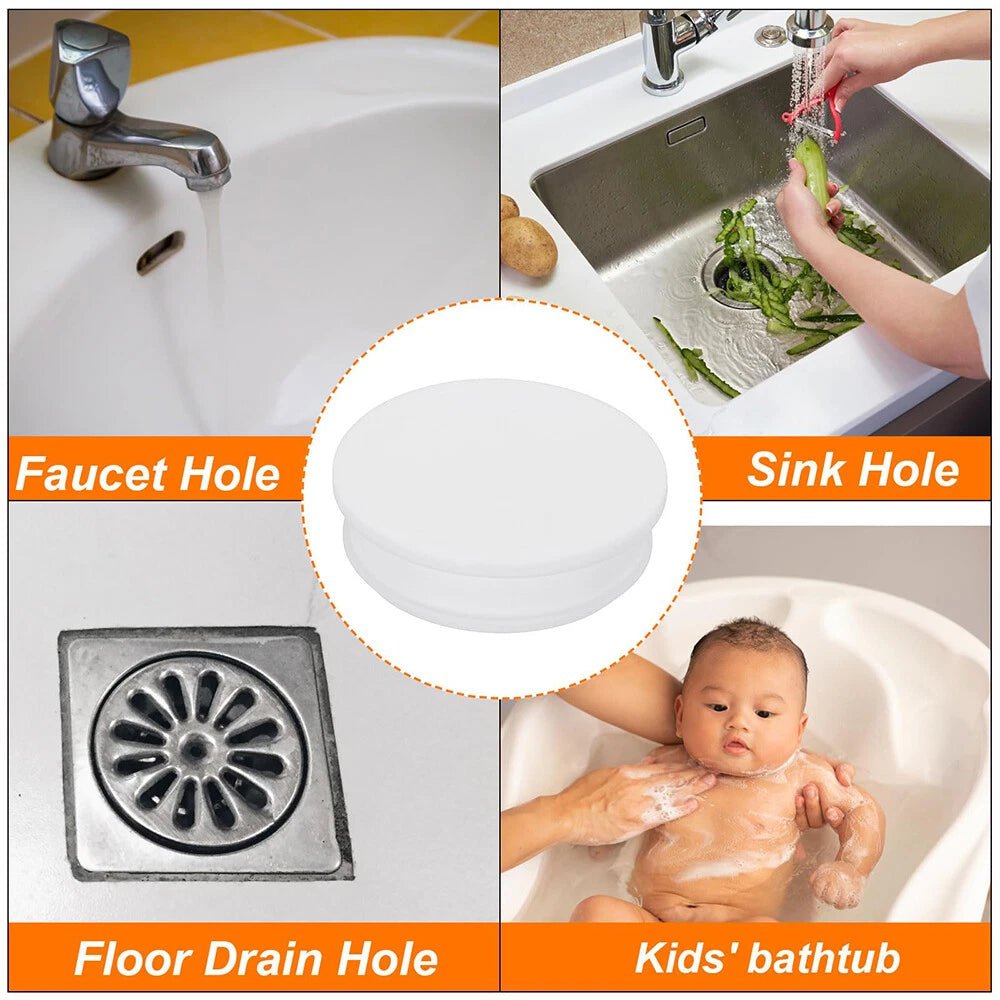 White Snap - On Hole Plug Silicone Rubber Blanking Seal Bung Pipe Tube 2.5mm - 60mm - HomeDIYer