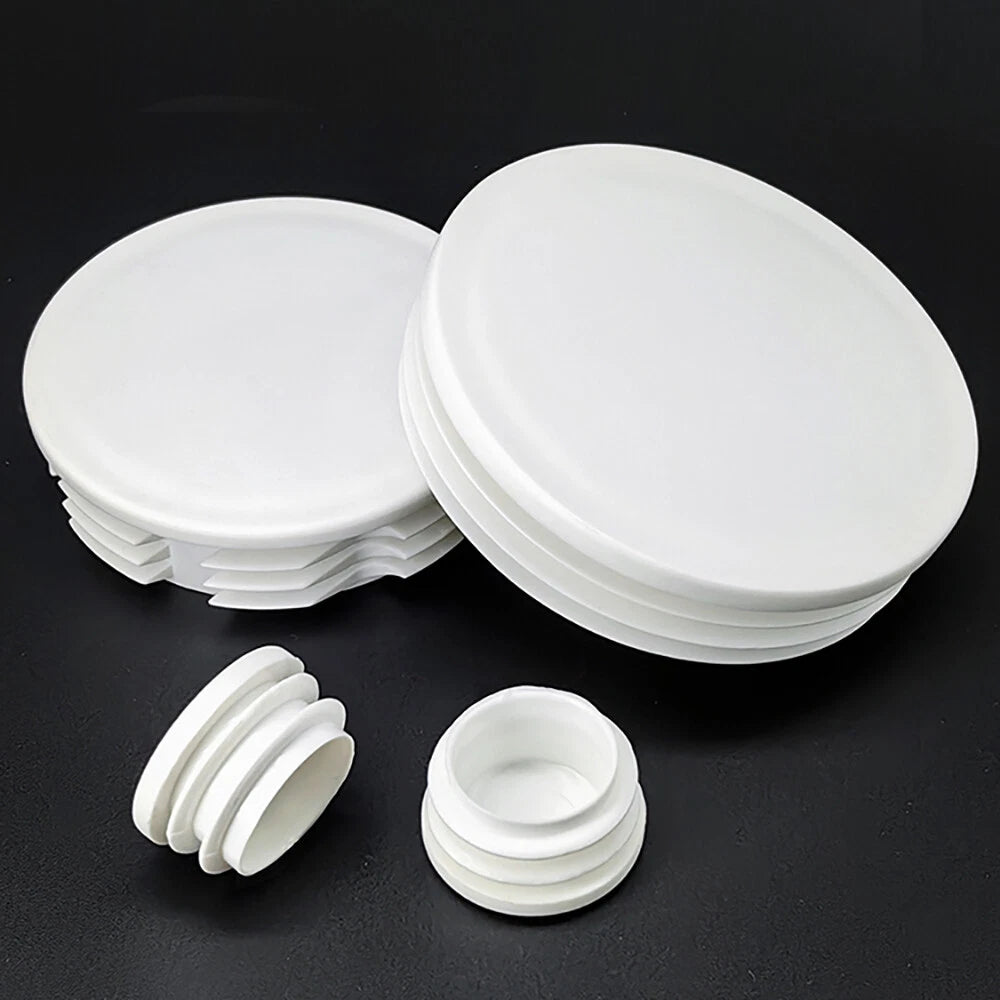 Round Plastic Blanking End Caps Pipe Tube Inserts Plugs Bungs White 16mm - 100mm - HomeDIYer