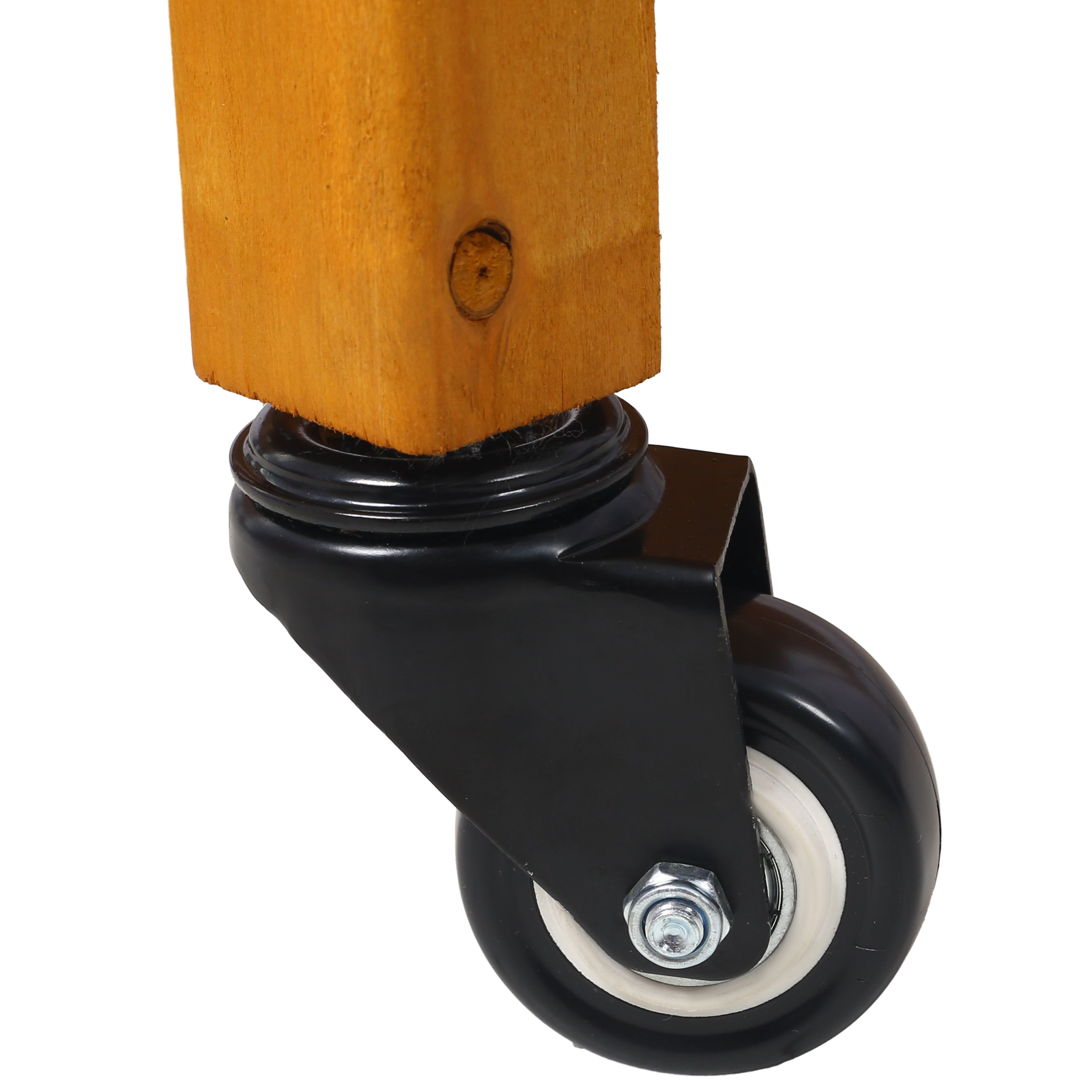 Elevated 8 Pocket Herb Garden Bed – Mobile Wood Planter with Lockable Wheels & Storage Shelf