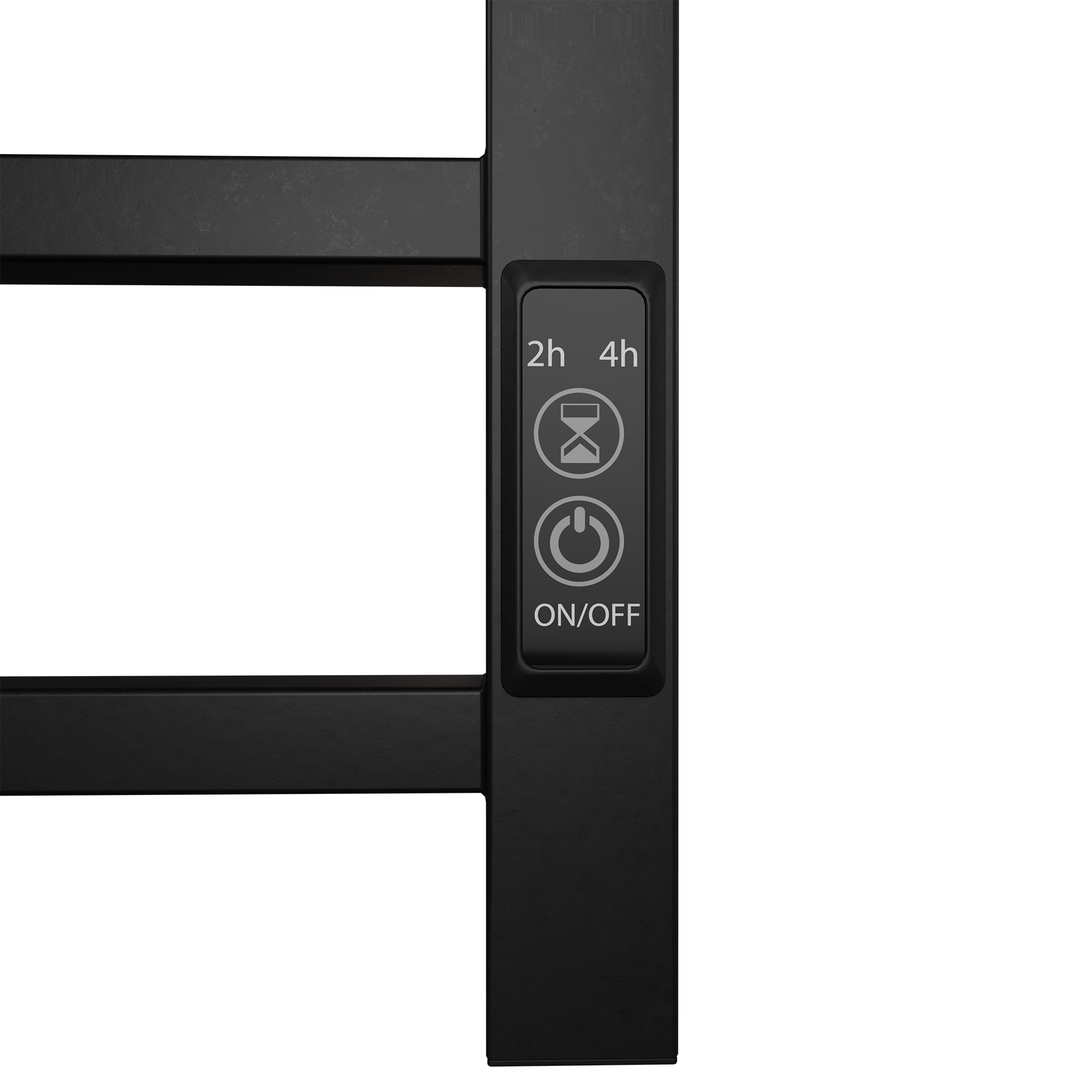 6-Bar Electric Heated Towel Warmer – Plug-in Wall Mount Towel Rack with Timer, Matt Black