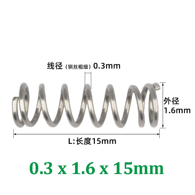 Compression Spring 0.2-0.5mm Wire Diameter Pressure Small Spring Stainless Steel