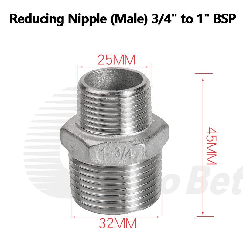 BSP Threaded Stainless Steel Pipe Fittings 304 — Elbow, Tee, Nipple, Socket & More