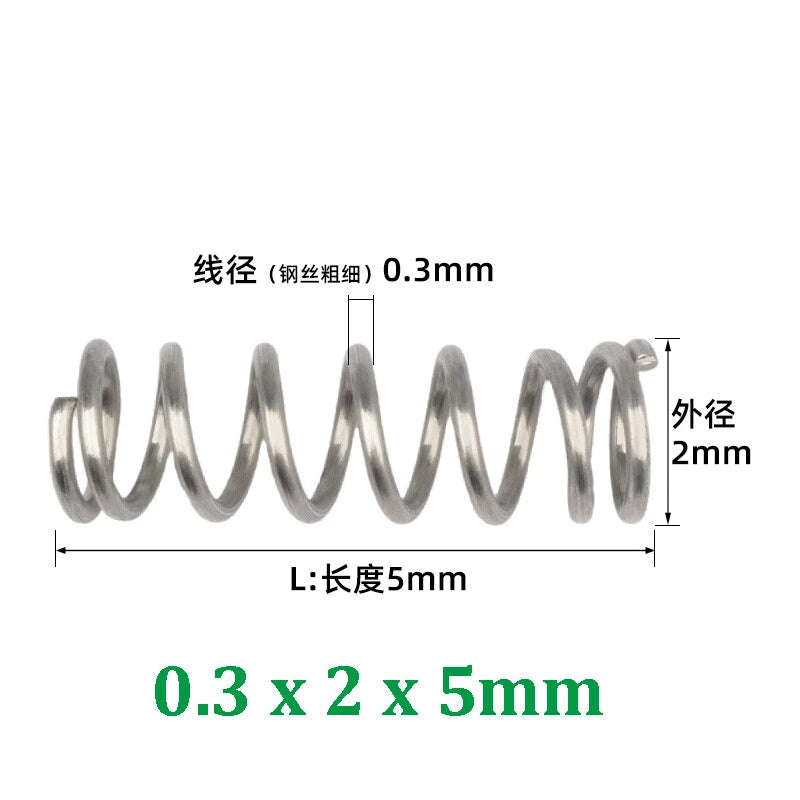 Compression Spring 0.2-0.5mm Wire Diameter Pressure Small Spring Stainless Steel