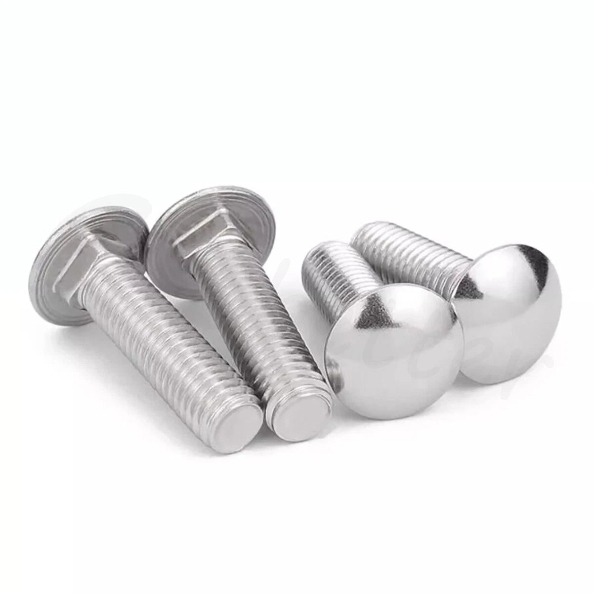 M3 M4 M5 Stainless Steel Carriage Bolts — DIN 603 Cup Square Dome Head, 304 SS - HomeDIYer