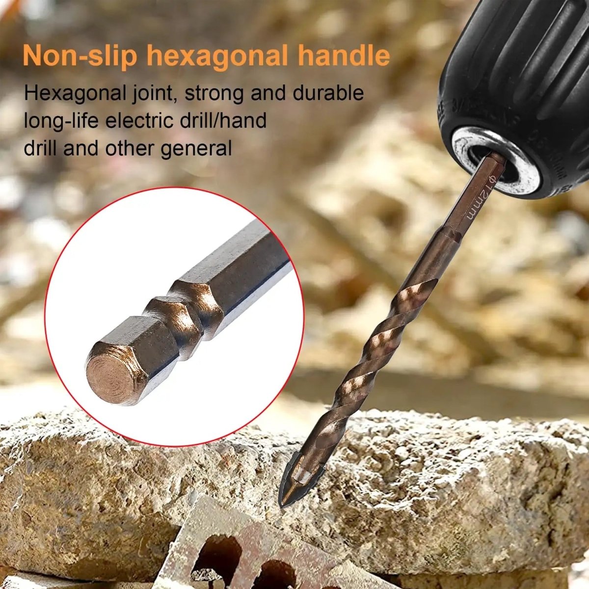 10PCS High - Strength Eccentric Twist Drill Bit,New Four - FluteSawtooth Eccentric Drill Bit,Multifunction Drill Bit Set(5/6/8/10/12) - HomeDIYer