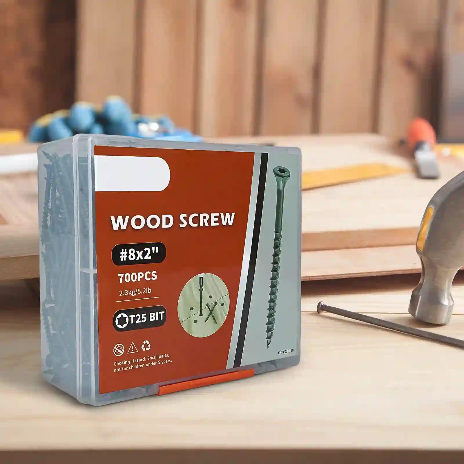 Green Deck Screws Set T25 Torx Self Tapping Wood Screws Exterior Deck Screw - HomeDIYer