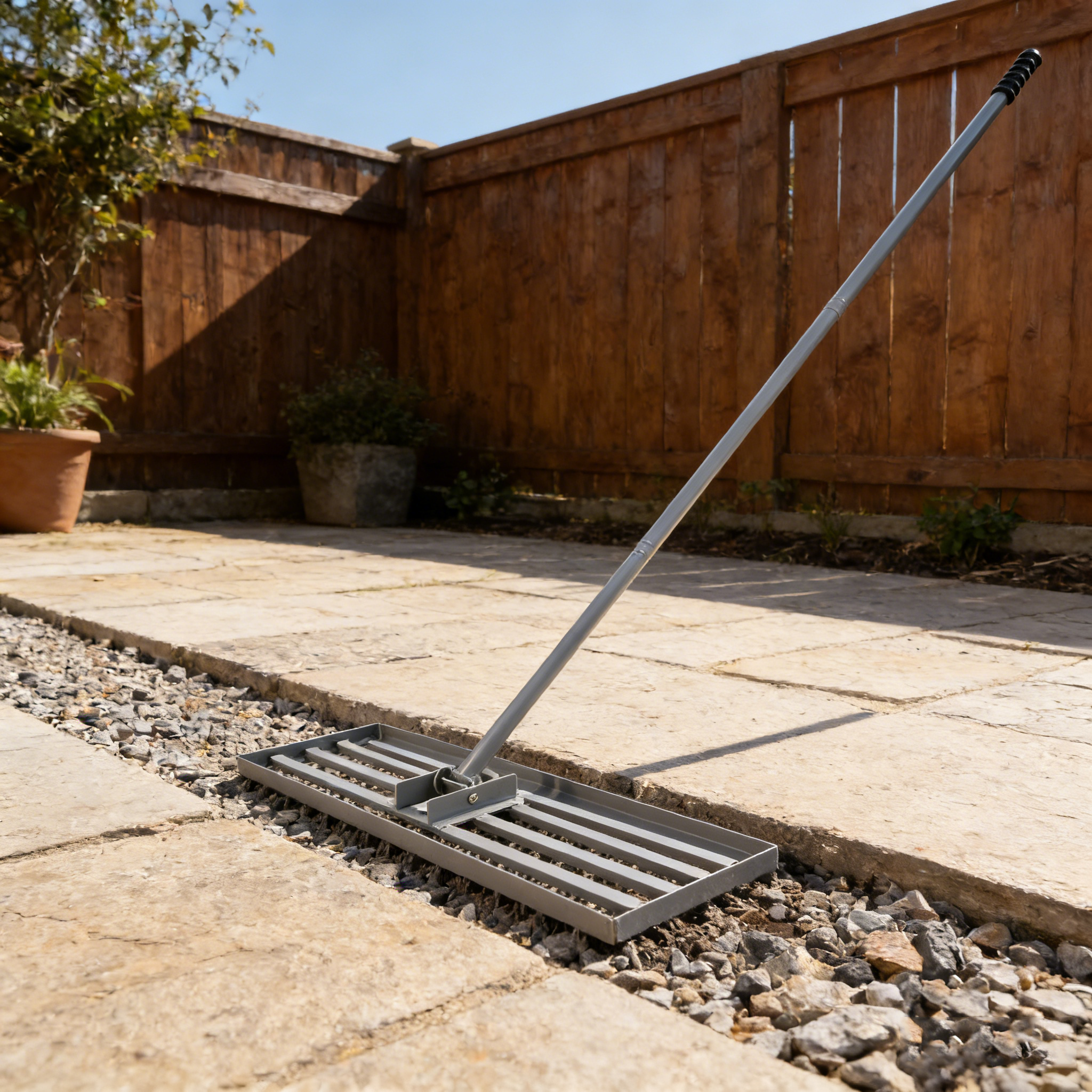 Garden backyard farmland golf course compost sand leveling with 79.5 long handle heavy duty tool lawn leveling rake