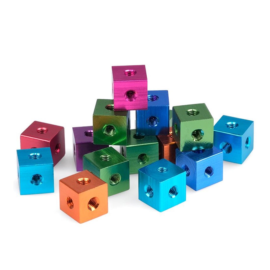 M3 Cube Connector Aluminium Fixing Bracket 10mm Square Spacer Standoff Tee 6 way - HomeDIYer